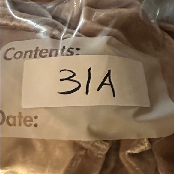 Reformation tan/pink wrap Velvet mini unlined Skirt size medium side tie - Picture 5 of 5